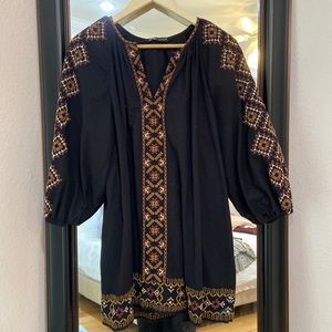 NWOT Zara Short Embroidered Dress